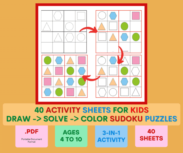 3 in 1 Activity Book for kids